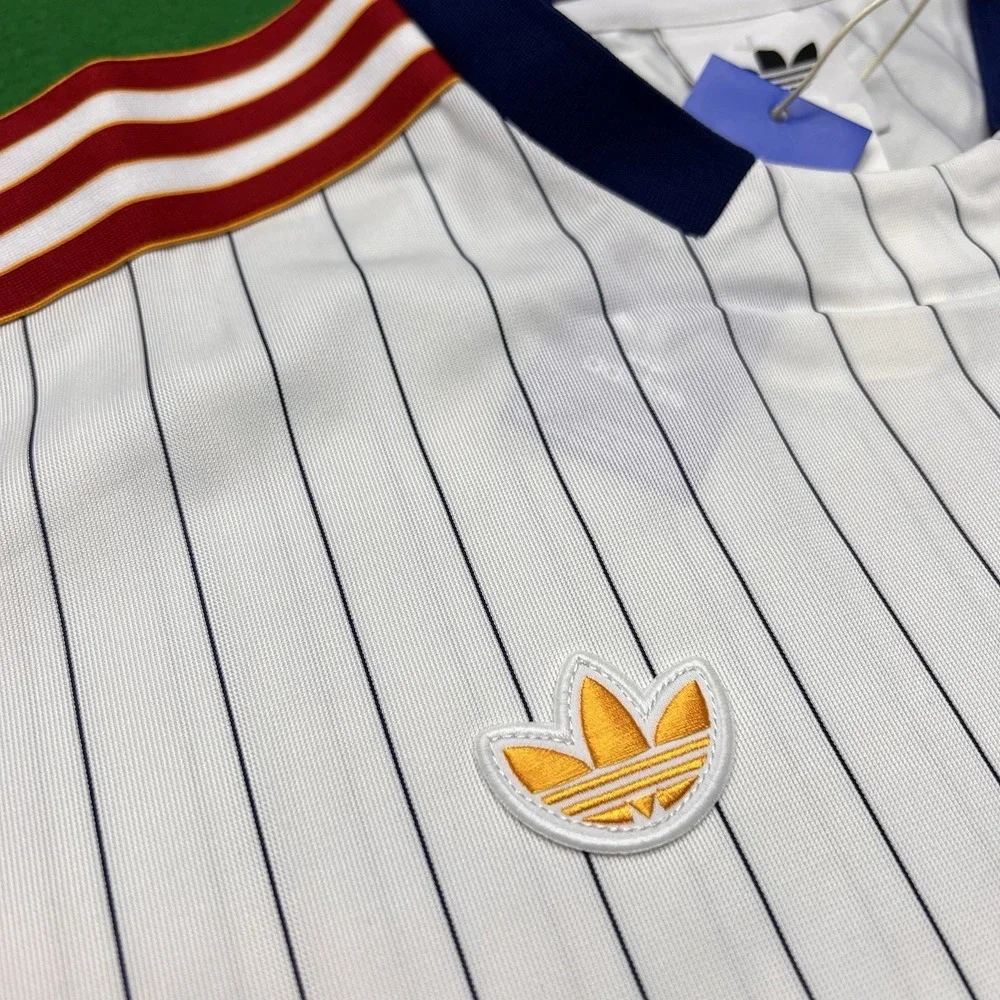 Mens Size 2XL XXL - Adidas AS Roma Terrace Icon White Soccer Jersey JM2128